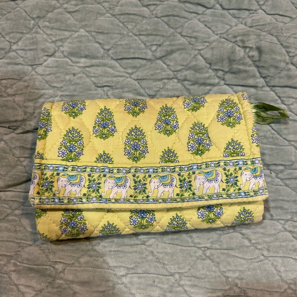Vera Bradley Yellow and Blue Patterned Wallet